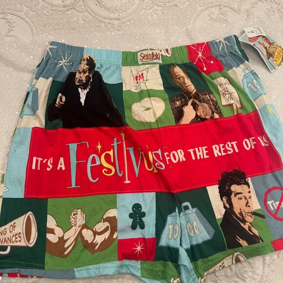 Xlarge Seinfeld Show Holiday Underwear Boxer 100% Cotton FESTIVUS - Picture 4 of 9